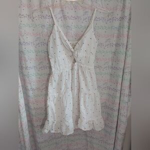 Jessica Simpson Flirty Summer Dress Sz Large Peep Hole Bodice Cotton